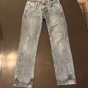 Levi Strauss distressed straight fit jeans